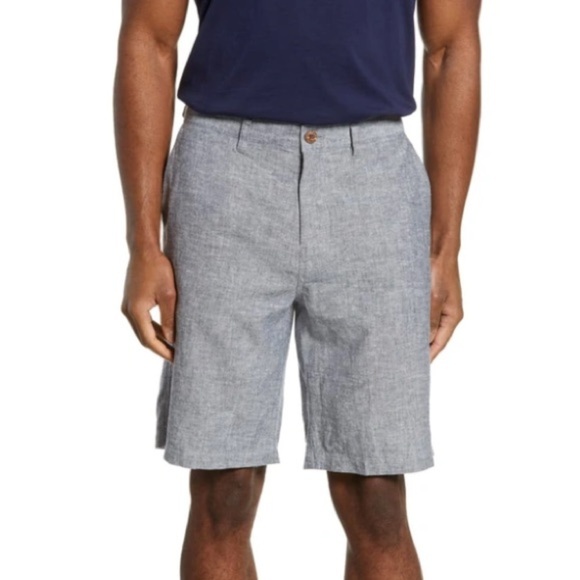 PATAGONIA Back Step Hemp/Cotton Shorts Chambray Sz 31 Neo Navy - Picture 1 of 9